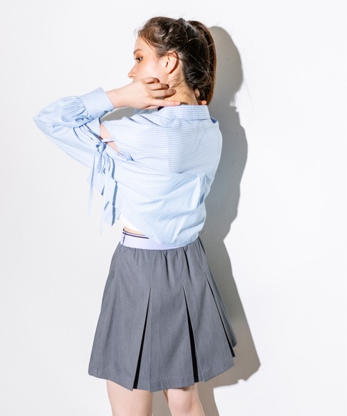 OLIVE des OLIVE（オリーブデオリーブ）の「肩リボンシャツ+キャミセット　1032040030（シャツ/ブラウス・レディース・オフホワイト/ピンク/サックスブルー/チェック・FREE）」の18枚目の写真