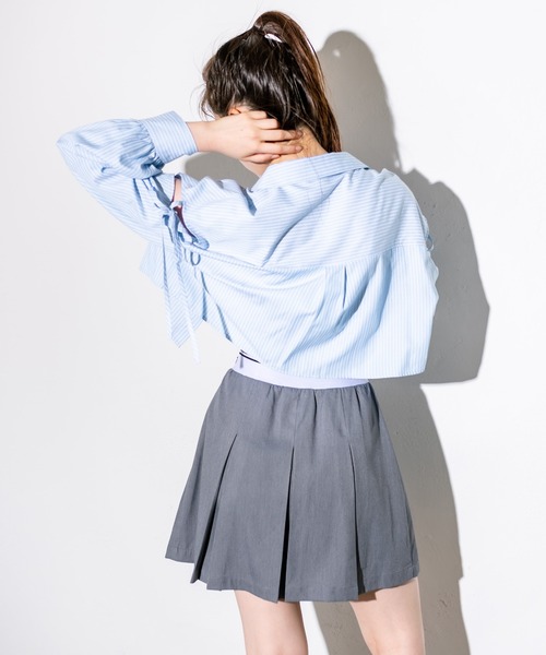 OLIVE des OLIVE（オリーブデオリーブ）の「肩リボンシャツ+キャミセット　1032040030（シャツ/ブラウス・レディース・オフホワイト/ピンク/サックスブルー/チェック・FREE）」の19枚目の写真