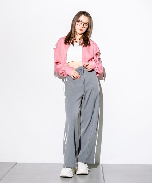 OLIVE des OLIVE（オリーブデオリーブ）の「肩リボンシャツ+キャミセット　1032040030（シャツ/ブラウス・レディース・オフホワイト/ピンク/サックスブルー/チェック・FREE）」の20枚目の写真