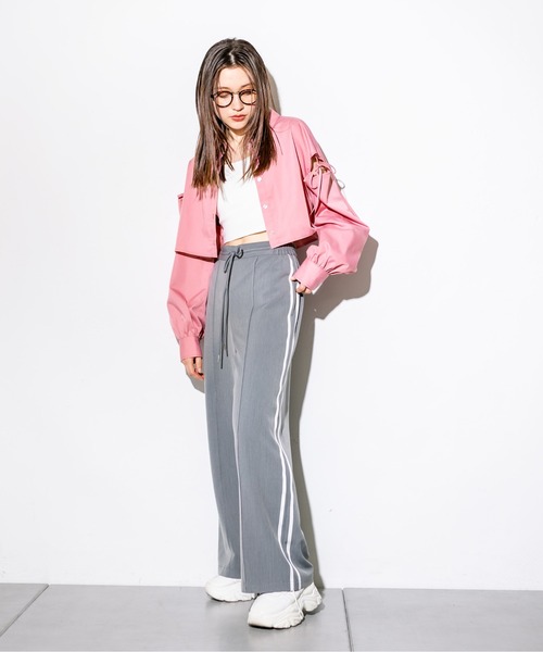 OLIVE des OLIVE（オリーブデオリーブ）の「肩リボンシャツ+キャミセット　1032040030（シャツ/ブラウス・レディース・オフホワイト/ピンク/サックスブルー/チェック・FREE）」の21枚目の写真