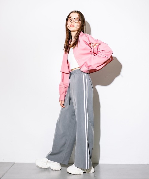 OLIVE des OLIVE（オリーブデオリーブ）の「肩リボンシャツ+キャミセット　1032040030（シャツ/ブラウス・レディース・オフホワイト/ピンク/サックスブルー/チェック・FREE）」の22枚目の写真