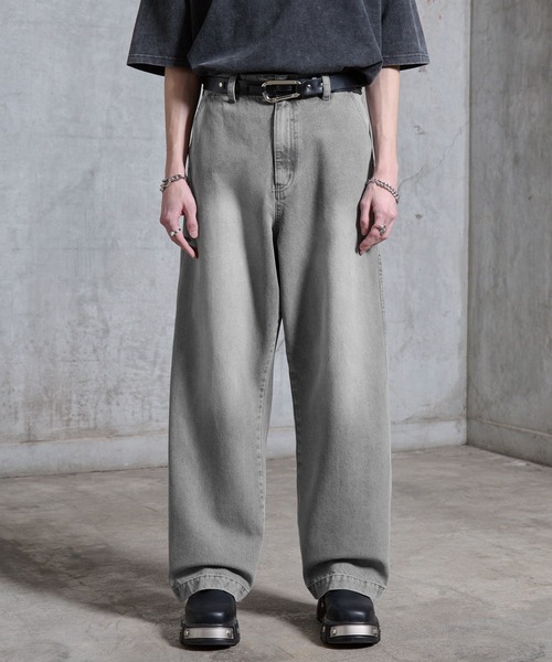 セール】【SERACE】Loose silhouette vintage denim wide pants