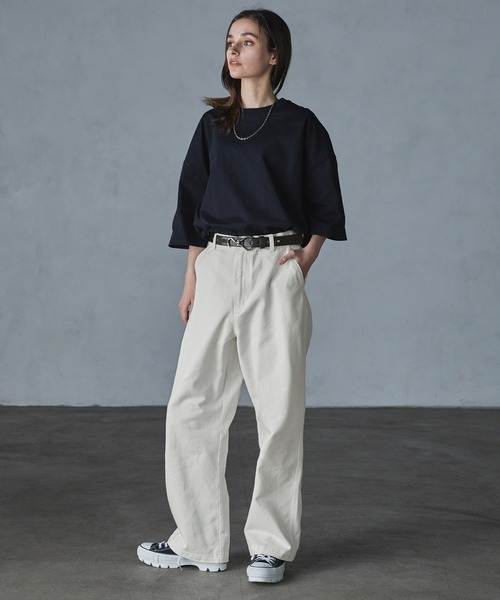 SERACE】Loose silhouette vintage denim wide pants / ルーズ 