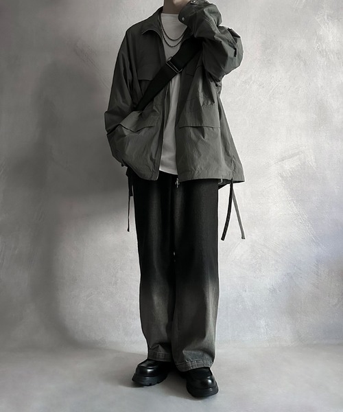 SERACE(セラス)の「【SERACE】Loose silhouette vintage denim wide pants / ルーズシルエットヴィンテージデニムワイドパンツ(デニムパンツ・メンズ・サックスブルー/ブラック/ブルー系/ホワイト/ブラック系/インディゴブルー/ライトグレー/ブラウン/グレー/ライトインディゴブルー・M/L/S)」の22枚目の写真