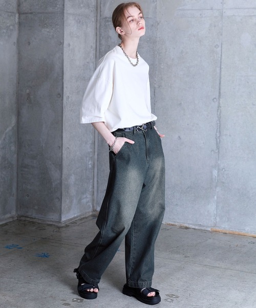 loose vintage semi-wide denim PT /13.5oz - パンツ一 番 安い 通販