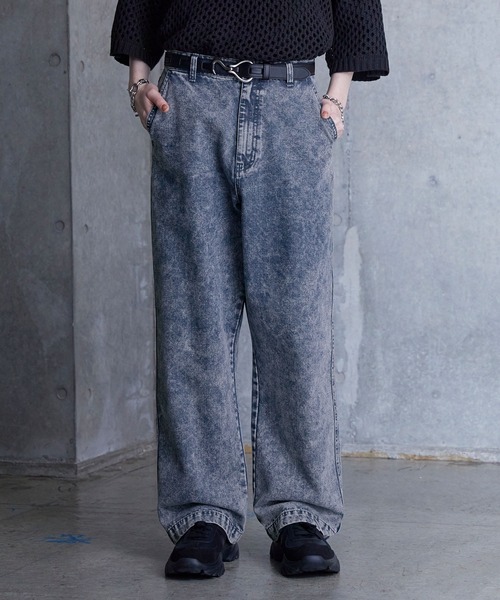 SERACE】Loose silhouette vintage denim wide pants / ルーズ