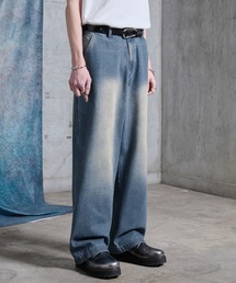 SERACE（セラス）の「【SERACE】Loose silhouette vintage denim wide pants / ルーズシルエットヴィンテージデニムワイドパンツ（デニムパンツ）」
