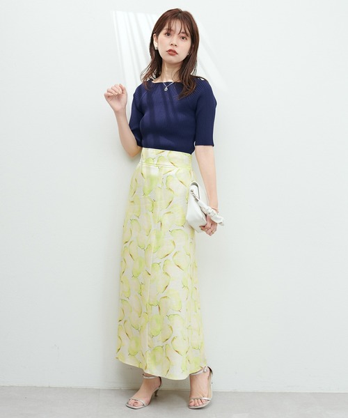 natural couture ❁⃘ 長さ変えれるアソート柄スカート natural couture スカート 長さ変えれるアソート柄スカート