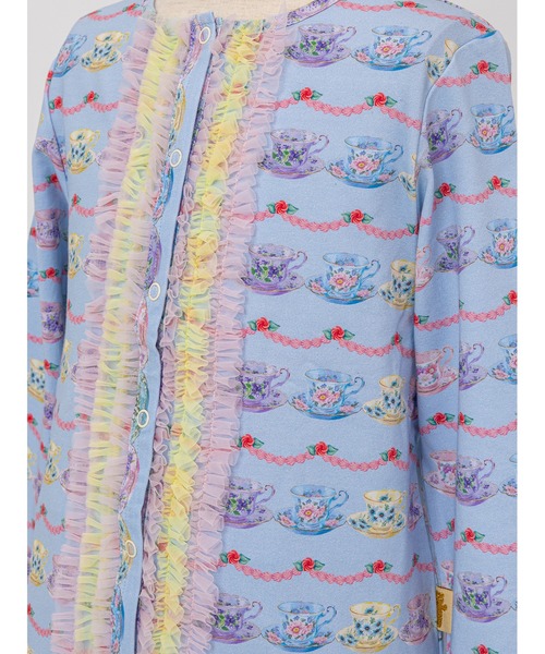 fafa（フェフェ）の「FABIAN | カーディガン - サックスティーカップ【20周年記念】（カーディガン/ボレロ・キッズ・サックスブルー・140/130/120）」の4枚目の写真