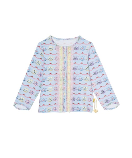 fafa（フェフェ）の「FABIAN | カーディガン - サックスティーカップ【20周年記念】（カーディガン/ボレロ・キッズ・サックスブルー・140/130/120）」の5枚目の写真