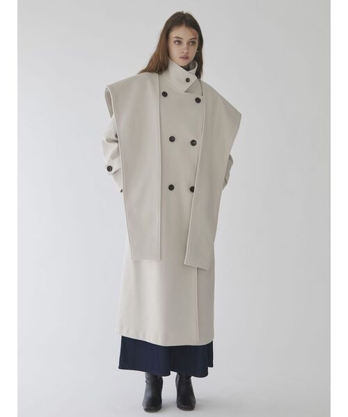 dazzlin（ダズリン）の「ケープオーバーシルエットコート（その他アウター・レディース・ブラック/ピンク/イエロー/アイボリー/グリーン・FREE）」の10枚目の写真