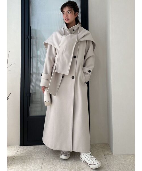 dazzlin（ダズリン）の「ケープオーバーシルエットコート（その他アウター・レディース・ブラック/ピンク/イエロー/アイボリー/グリーン・FREE）」の14枚目の写真