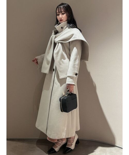 dazzlin（ダズリン）の「ケープオーバーシルエットコート（その他アウター・レディース・ブラック/ピンク/イエロー/アイボリー/グリーン・FREE）」の18枚目の写真