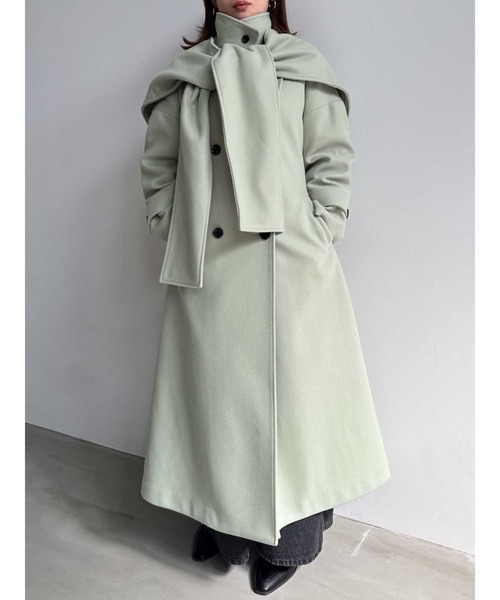 dazzlin（ダズリン）の「ケープオーバーシルエットコート（その他アウター・レディース・ブラック/ピンク/イエロー/アイボリー/グリーン・FREE）」の9枚目の写真