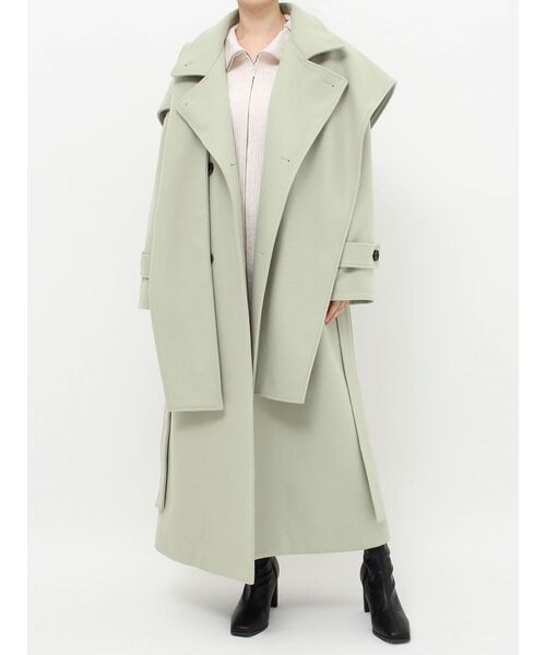 dazzlin（ダズリン）の「ケープオーバーシルエットコート（その他アウター・レディース・ブラック/ピンク/イエロー/アイボリー/グリーン・FREE）」の6枚目の写真