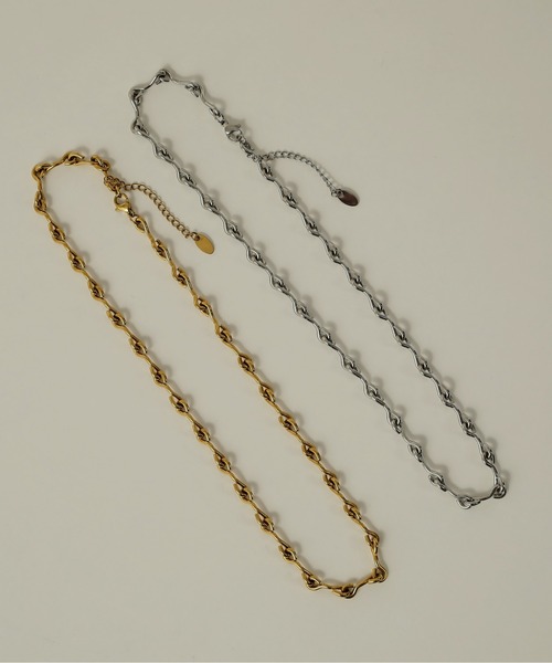 ORLEAN（オルレアン）の「金属アレルギー対応 個性派デザインチェーンネックレス サージカルステンレス（ネックレス・レディース・ゴールド/シルバー・フリー）」の8枚目の写真