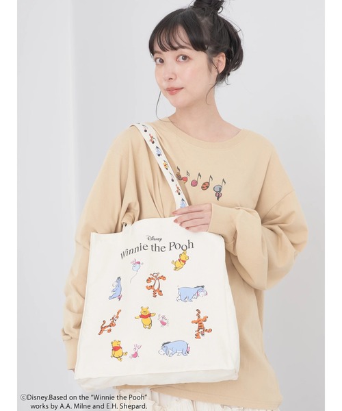 earth music&ecology(アースミュージックアンドエコロジー)の「プーさん/トートバッグ(トートバッグ・レディース・ナチュラル・FREE)」の7枚目の写真