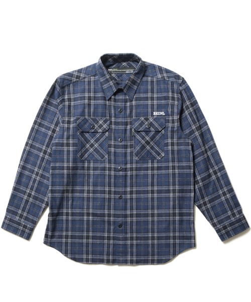 Back Channel（バックチャンネル）の「NEL CHECK SHIRT（シャツ/ブラウス・メンズ・ブラウン/ネイビー・MEDIUM/LARGE/X-LARGE）」の2枚目の写真