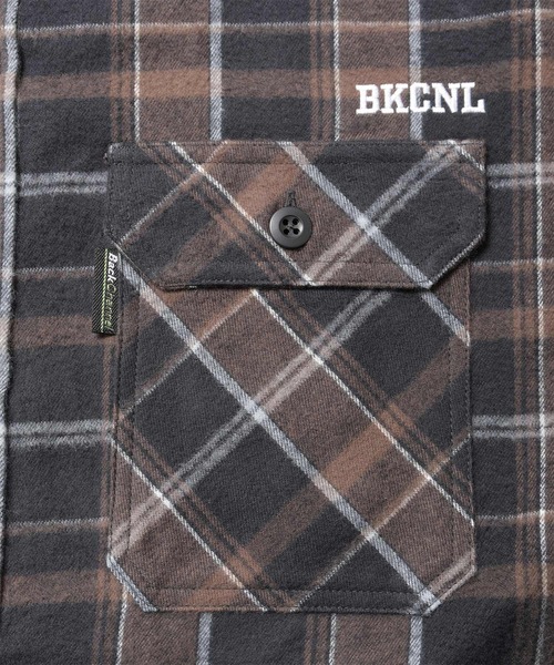 Back Channel（バックチャンネル）の「NEL CHECK SHIRT（シャツ/ブラウス・メンズ・ブラウン/ネイビー・MEDIUM/LARGE/X-LARGE）」の3枚目の写真
