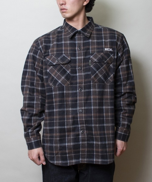 Back Channel（バックチャンネル）の「NEL CHECK SHIRT（シャツ/ブラウス・メンズ・ブラウン/ネイビー・MEDIUM/LARGE/X-LARGE）」の5枚目の写真
