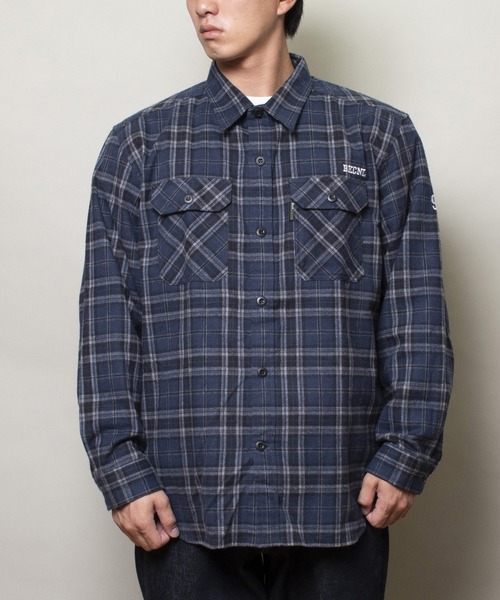 Back Channel（バックチャンネル）の「NEL CHECK SHIRT（シャツ/ブラウス・メンズ・ブラウン/ネイビー・MEDIUM/LARGE/X-LARGE）」の8枚目の写真