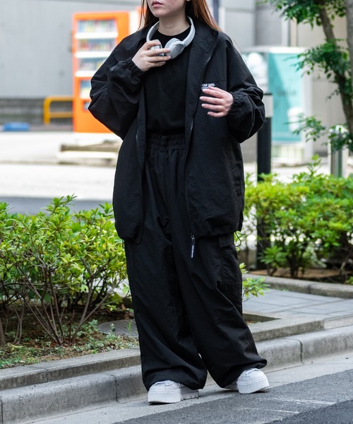 Red Cap Girl（レッドキャプガール）の「【a-r】〔Red Cap Girl/レッドキャップガール〕ナイロン ワンポイント オーバーカーゴパンツ（カーゴパンツ・メンズ・ブラック/ベージュ/カーキ/ブラック系1/ベージュ系1・MEDIUM/LARGE/X-LARGE）」の6枚目の写真