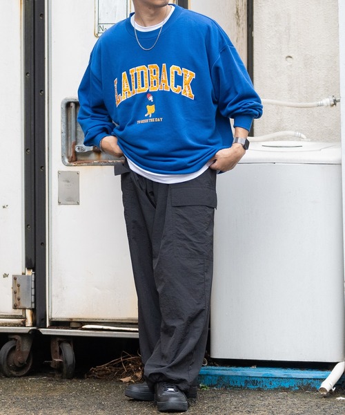 Red Cap Girl（レッドキャプガール）の「【a-r】〔Red Cap Girl/レッドキャップガール〕ナイロン ワンポイント オーバーカーゴパンツ（カーゴパンツ・メンズ・ブラック/ベージュ/カーキ/ブラック系1/ベージュ系1・MEDIUM/LARGE/X-LARGE）」の13枚目の写真