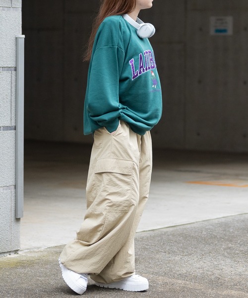 Red Cap Girl（レッドキャプガール）の「【a-r】〔Red Cap Girl/レッドキャップガール〕ナイロン ワンポイント オーバーカーゴパンツ（カーゴパンツ・メンズ・ブラック/ベージュ/カーキ/ブラック系1/ベージュ系1・MEDIUM/LARGE/X-LARGE）」の21枚目の写真