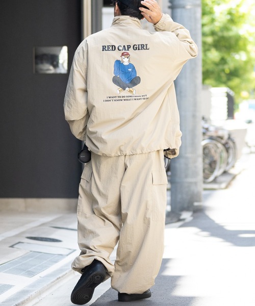 Red Cap Girl（レッドキャプガール）の「【a-r】〔Red Cap Girl/レッドキャップガール〕ナイロン ワンポイント オーバーカーゴパンツ（カーゴパンツ・メンズ・ブラック/ベージュ/カーキ/ブラック系1/ベージュ系1・MEDIUM/LARGE/X-LARGE）」の17枚目の写真