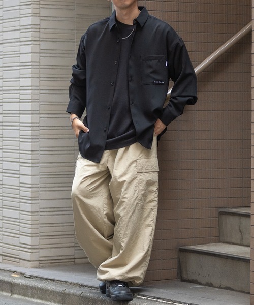 Red Cap Girl（レッドキャプガール）の「【a-r】〔Red Cap Girl/レッドキャップガール〕ナイロン ワンポイント オーバーカーゴパンツ（カーゴパンツ・メンズ・ブラック/ベージュ/カーキ/ブラック系1/ベージュ系1・MEDIUM/LARGE/X-LARGE）」の18枚目の写真