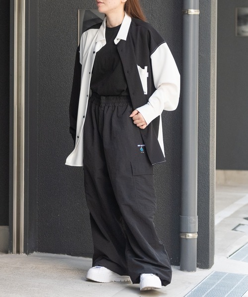 Red Cap Girl（レッドキャプガール）の「【a-r】〔Red Cap Girl/レッドキャップガール〕ナイロン ワンポイント オーバーカーゴパンツ（カーゴパンツ・メンズ・ブラック/ベージュ/カーキ/ブラック系1/ベージュ系1・MEDIUM/LARGE/X-LARGE）」の12枚目の写真