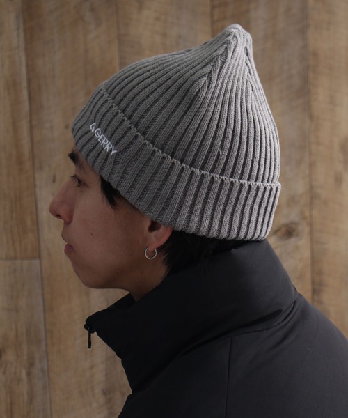 GERRY（ジェリー）の「【GERRY/ジェリー】ロゴ刺繍 撥水ワッチ（ニットキャップ/ビーニー・メンズ・ブラック/ライトグレー/チャコールグレー・FREE）」の16枚目の写真