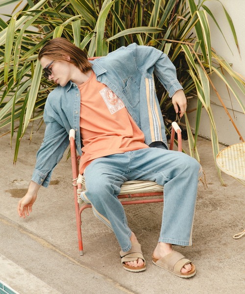 SUNS by #Re:room(サンズバイリルーム)の「サイドラインヴィンテージワイドデニムパンツ(デニムパンツ・メンズ・ライトブルー/インディゴブルー・SMALL/MEDIUM/LARGE)」の19枚目の写真
