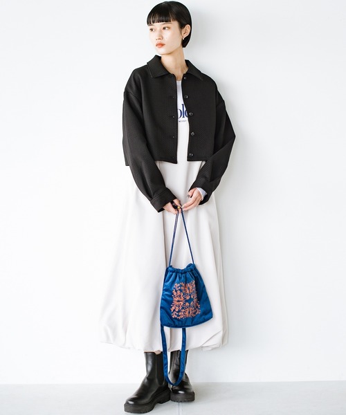 haco!(ハコ)の「【jou jou lier】ベロア巾着ショルダーバッグ(ショルダーバッグ・レディース・ブルー系その他/イエロー系その他/ベージュ系その他・ONE SIZE)」の5枚目の写真