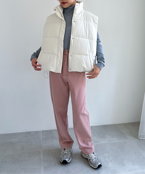 EPIMI E'PIMMY（エピミエピミー）の「パデッドスタンドベスト（ベスト・レディース・アイボリー/ブラック・MEDIUM）」の10枚目の写真