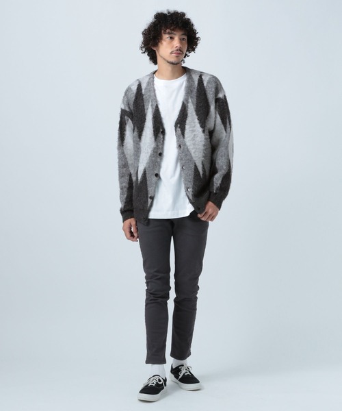 BAYFLOW(ベイフロー)の「アーガイルシャギーカーディガン(カーディガン/ボレロ・メンズ・グレー/ライトブルー/ブラウン・LARGE/MEDIUM)」の9枚目の写真