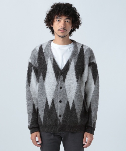 BAYFLOW(ベイフロー)の「アーガイルシャギーカーディガン(カーディガン/ボレロ・メンズ・グレー/ライトブルー/ブラウン・LARGE/MEDIUM)」の12枚目の写真