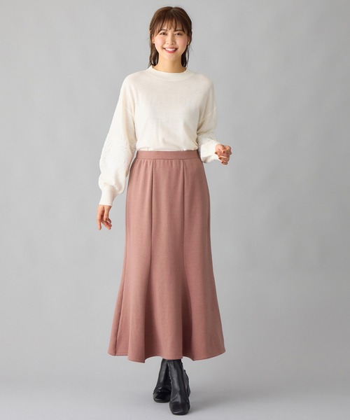 alotta(アロッタ)の「裏ファー切替マーメイドスカート(スカート・レディース・ピンク/グリーン/ブラック/オレンジ/モカ/ラベンダー・4L/5L/M/LL/3L/L)」の19枚目の写真