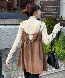 サテンワッシャーキャミチュニック
