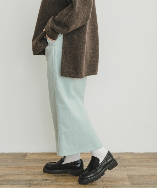 ITEMS URBANRESEARCH(アイテムズ アーバンリサーチ)の「コーデュロイタイトスカート(スカート・レディース・チャコールグレー/ブルー系その他/イエロー/ホワイト系その他・FREE)」の12枚目の写真