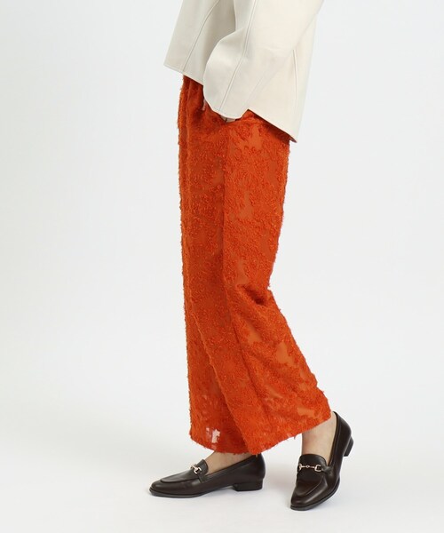 OPAQUE.CLIP(オペークドットクリップ)の「◆フラワージャカードイージーパンツ【洗濯機洗い可】(その他パンツ・レディース・オレンジ/ブラック・42/40/36/38)」の8枚目の写真