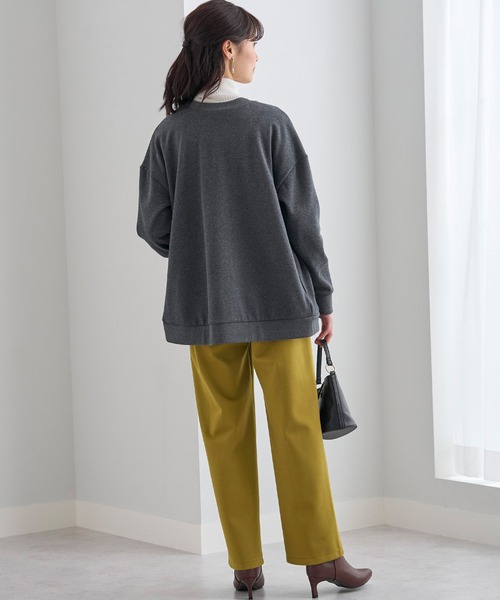 BELLUNA PLUS(ベルーナ)の「防風ストレッチ素材ワイドパンツ股下70cm(その他パンツ・レディース・イエロー系その他/チャコール/セージグリーン/オフホワイト/ブラック・LARGE/MEDIUM/X-LARGE/SMALL)」の14枚目の写真