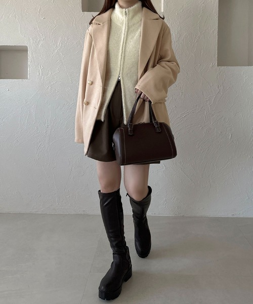 apres jour clair(アプレジュールクレア)の「【apres jour clair】シャギーWジップカーデ【ZOZOTOWN限定アイテム】(カーディガン/ボレロ・レディース・ネイビー/ボルドー/アイボリー・X-LARGE/フリー)」の13枚目の写真
