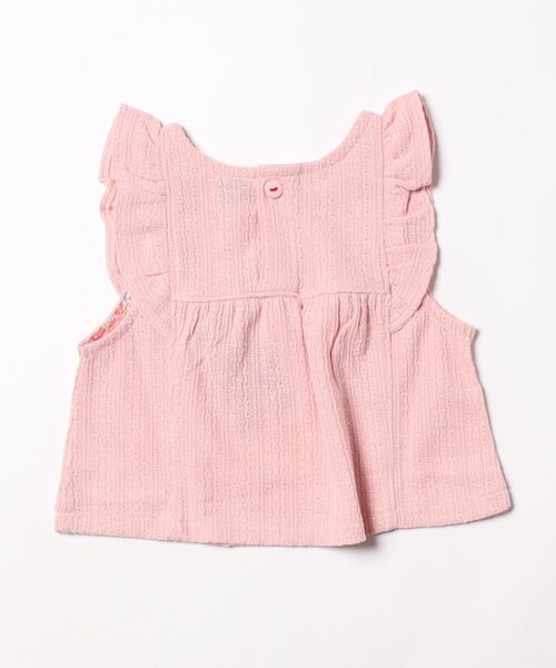 RAGMART（ラグマート）の「パイルフリルベスト（ベスト・キッズ・オフホワイト/ピンク・90cm/80ｃｍ）」の3枚目の写真