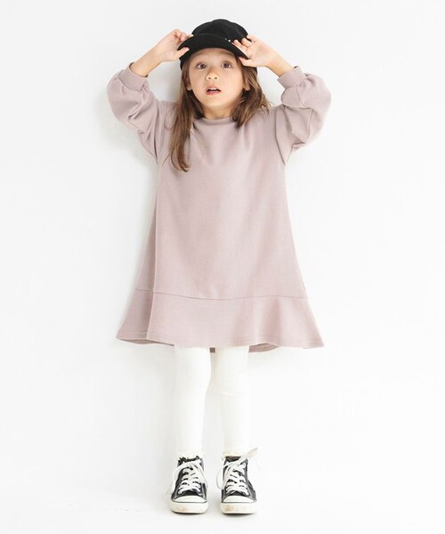 DRC branshes(ディーアールシーブランシェス)の「【DRC】ふんわり袖フレアワンピース(ワンピース・キッズ・ブラウン/ブルー/ブラック/グレー・100/120/150/110/140/130)」の2枚目の写真