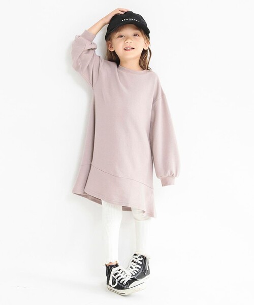 DRC branshes(ディーアールシーブランシェス)の「【DRC】ふんわり袖フレアワンピース(ワンピース・キッズ・ブラウン/ブルー/ブラック/グレー・100/120/150/110/140/130)」の5枚目の写真