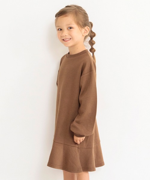 DRC branshes(ディーアールシーブランシェス)の「【DRC】ふんわり袖フレアワンピース(ワンピース・キッズ・ブラウン/ブルー/ブラック/グレー・100/120/150/110/140/130)」の8枚目の写真