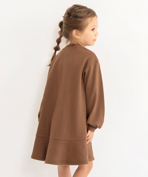 DRC branshes(ディーアールシーブランシェス)の「【DRC】ふんわり袖フレアワンピース(ワンピース・キッズ・ブラウン/ブルー/ブラック/グレー・100/120/150/110/140/130)」の9枚目の写真
