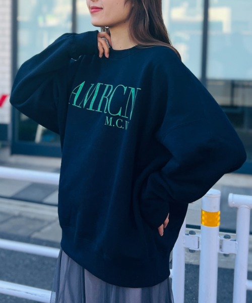 AMERICANA（アメリカーナ）の「【americana×mica/アメリカーナ×マイカ】裏起毛ロゴスウェット（スウェット・レディース・ホワイト/グレー/ネイビー・フリー）」の8枚目の写真