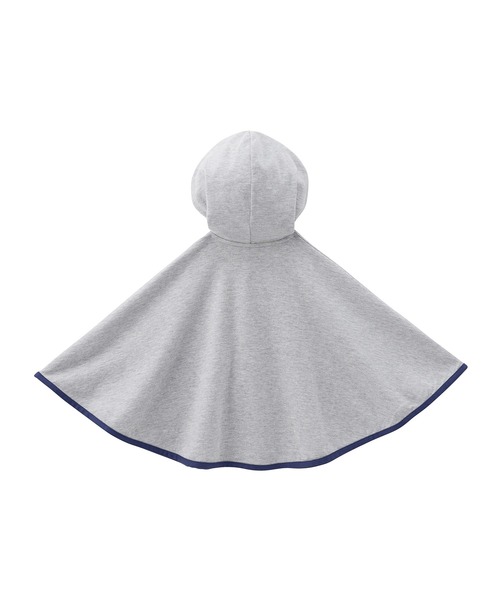 MIKI HOUSE（ミキハウス）の「おでかけポンチョ（ポンチョ・キッズ・ピンク/グレー・フリー(70-90cm)）」の3枚目の写真